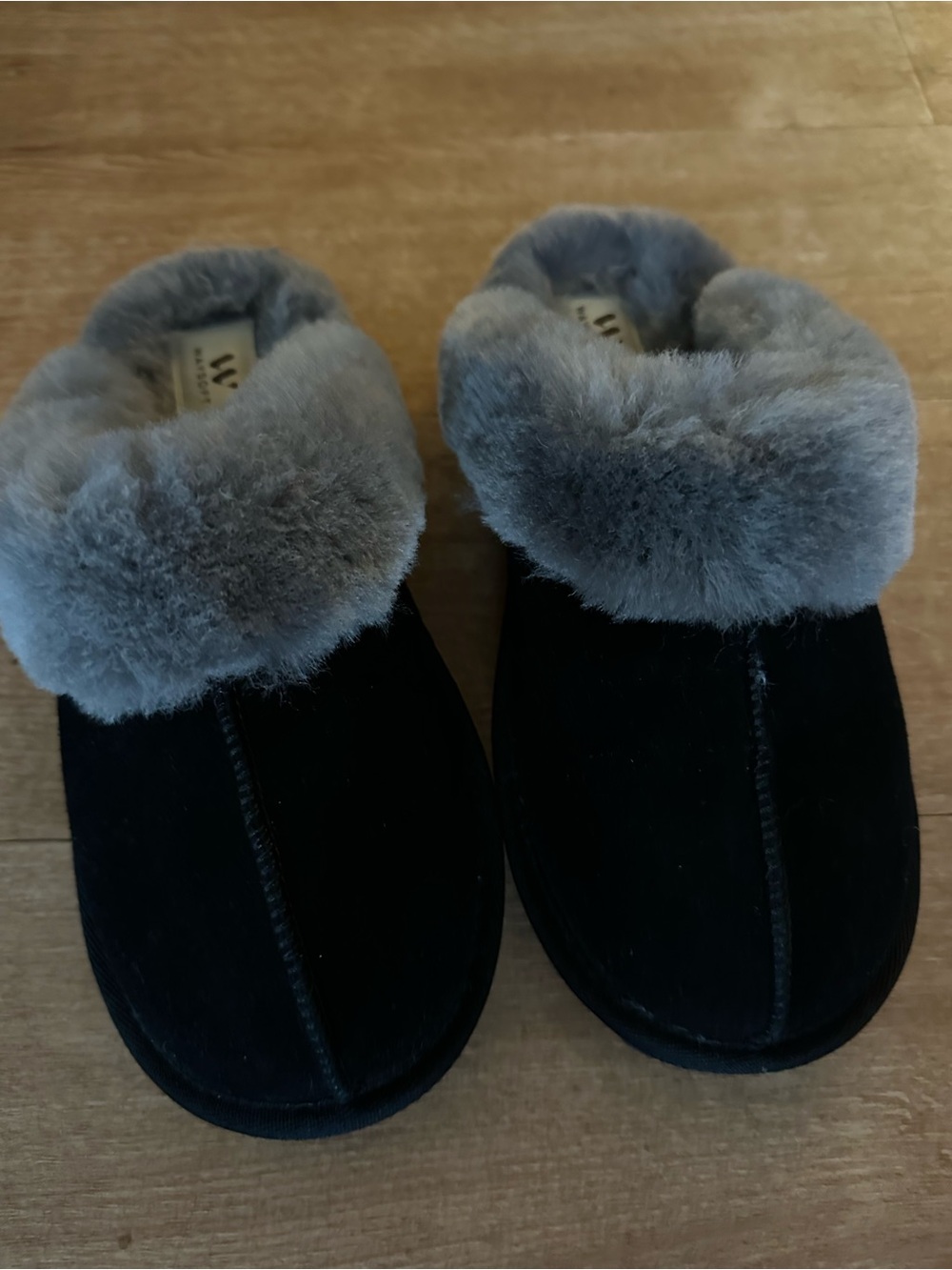 WaySoft Genuine Australian Sheepskin Slippers Grey Size:9